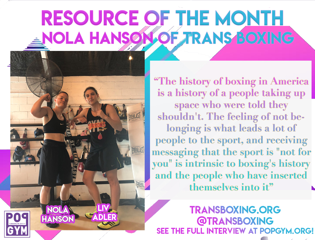 Nola Hanson and Liv Adler of Trans Boxing